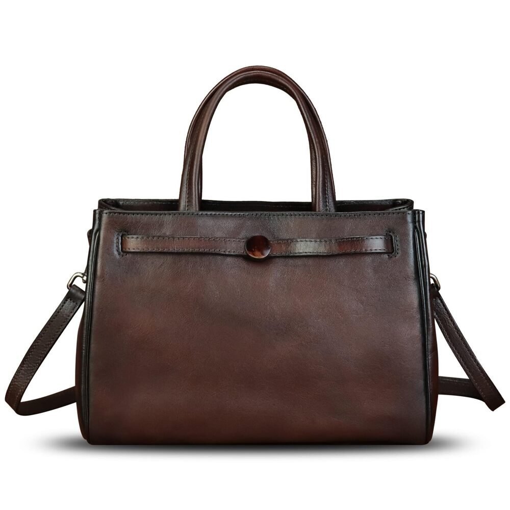1306 Leather Handbags Vintage Real Leather Messenger Bag Shoulder Bag